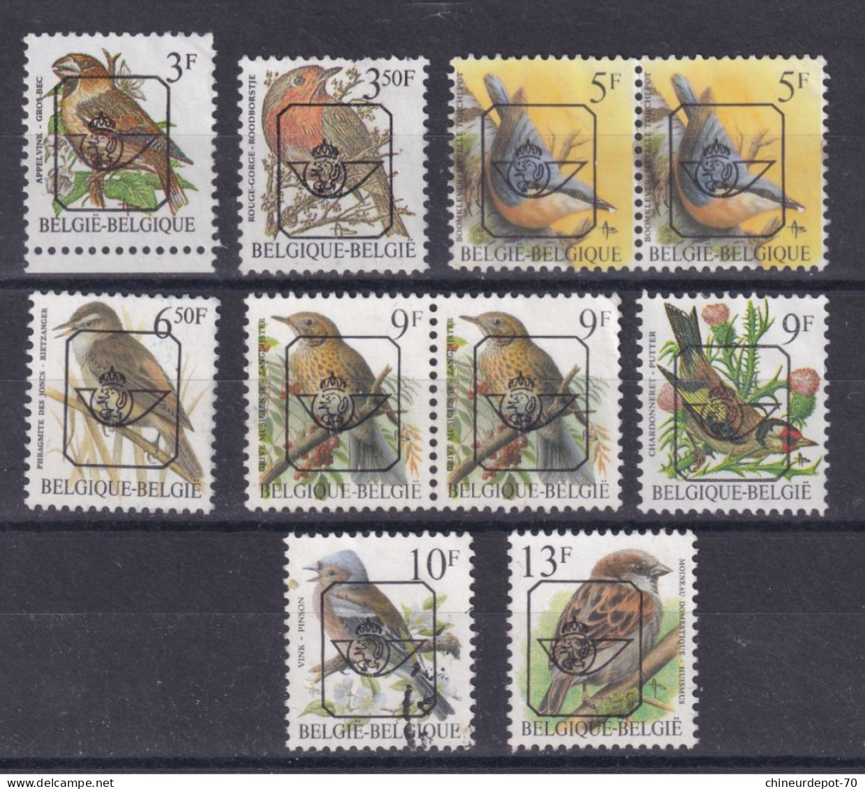 Timbres Belgique België  Oiseaux - 1985-.. Birds (Buzin)