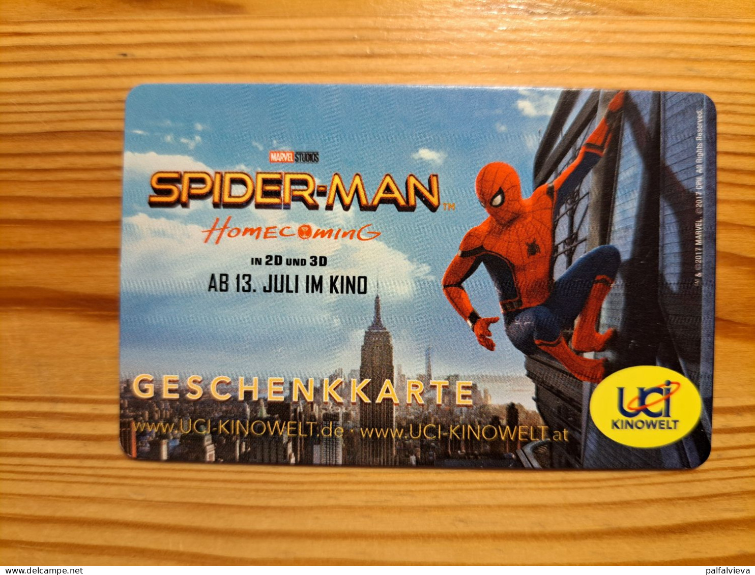 UCI Kinowelt Gift Card Germany - Marvel, Spiderman - Cartes Cadeaux