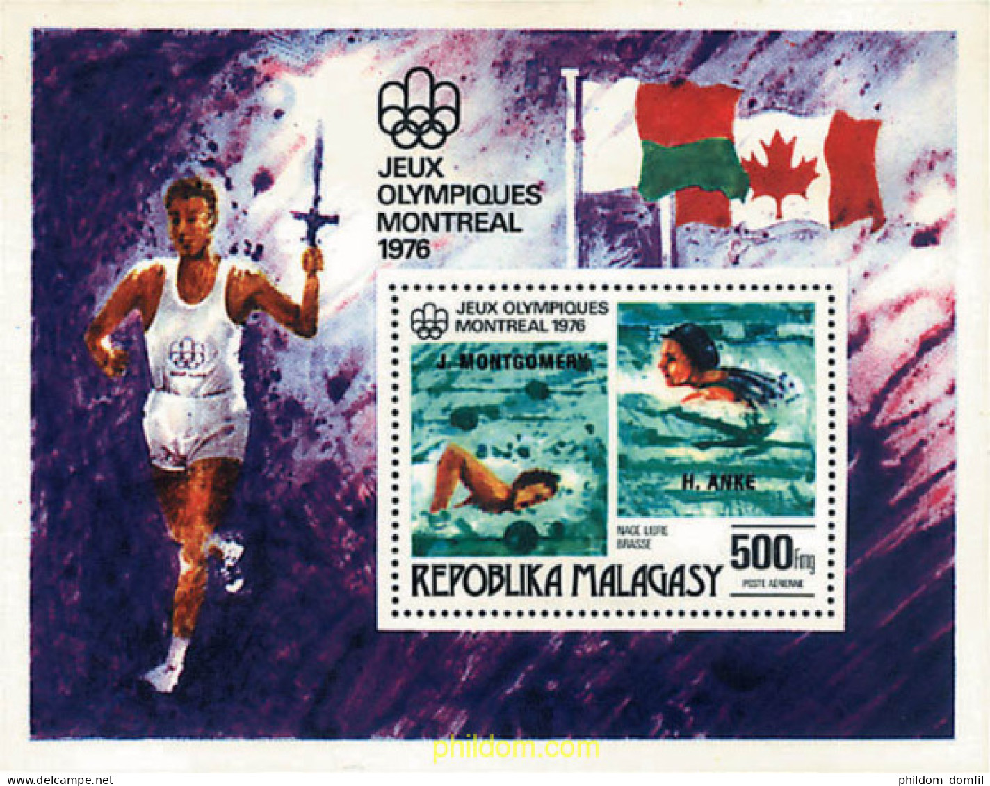 71139 MNH MADAGASCAR 1976 21 JUEGOS OLIMPICOS VERANO MONTREAL 1976 - Madagaskar (1960-...)