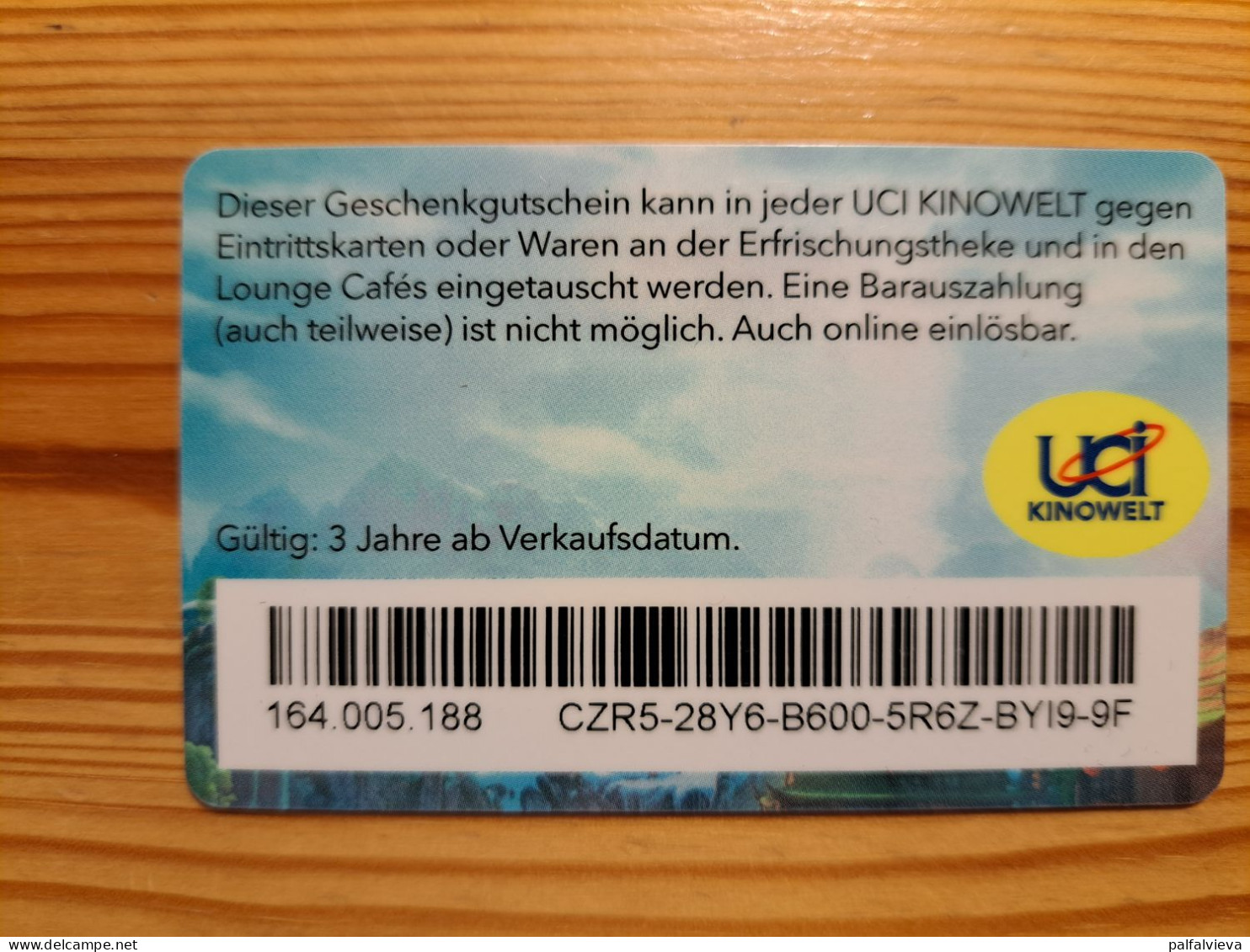 UCI Kinowelt Gift Card Germany - Kung Fu Panda - Cartes Cadeaux