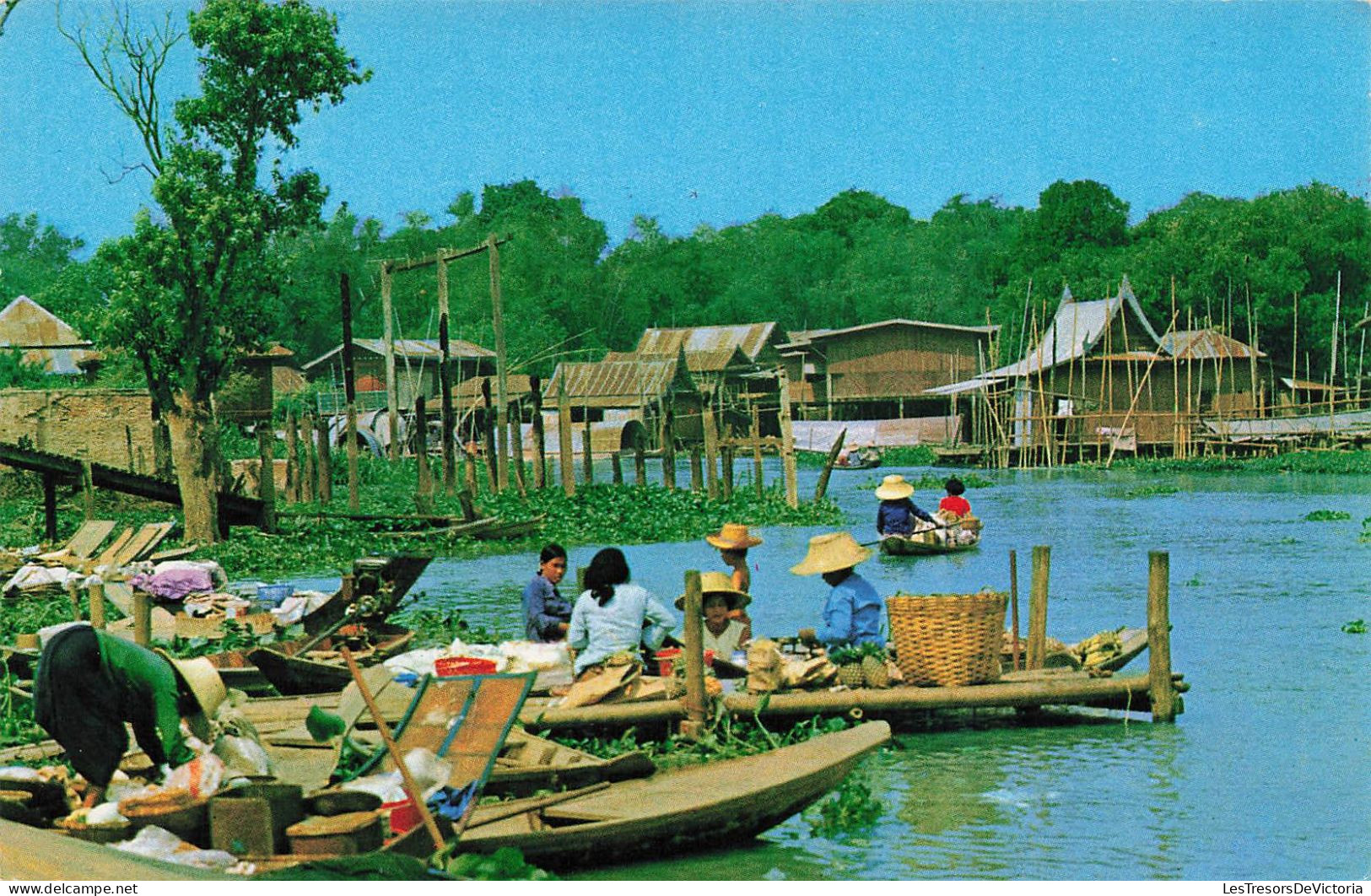 THAILANDE - A View Of The Miniature Floating Market Out Side Bangkok - Thailand - Animé - Barques - Carte Postale - Thailand
