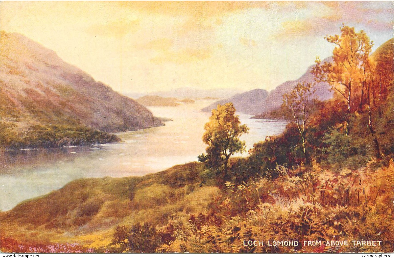 Scenic Postcard Scotland Loch Lomond From Above Tarbet - Autres & Non Classés