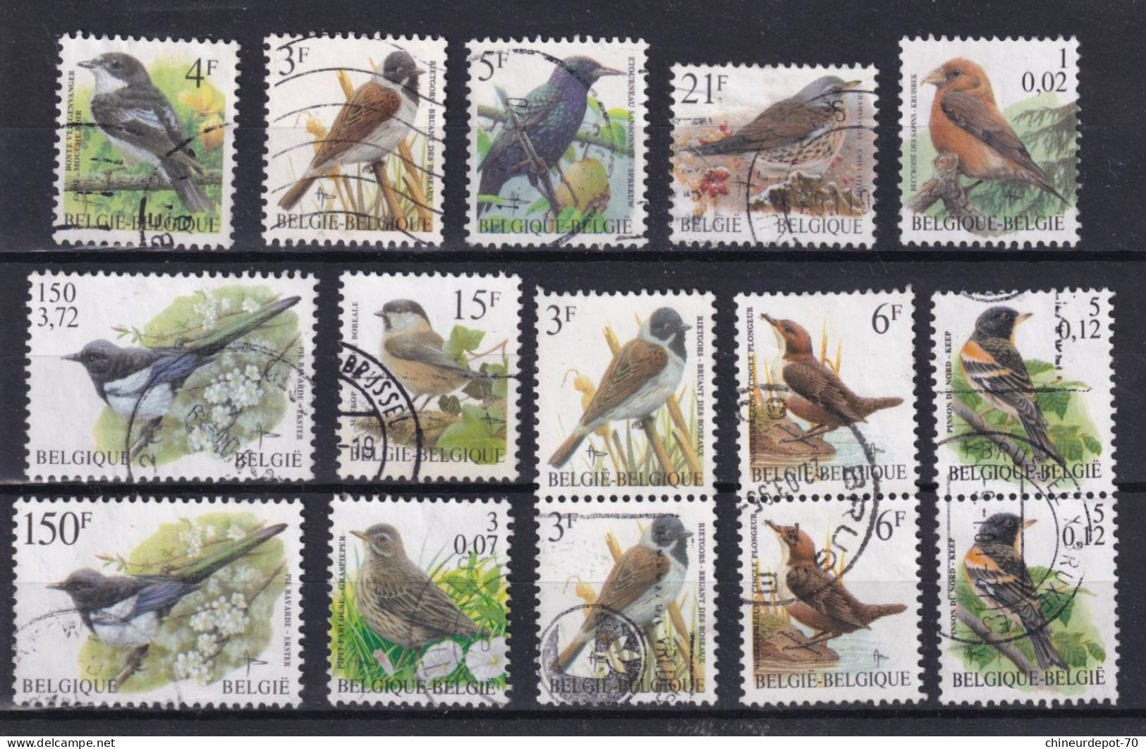 Timbres Belgique België  Oiseaux - 1985-.. Birds (Buzin)