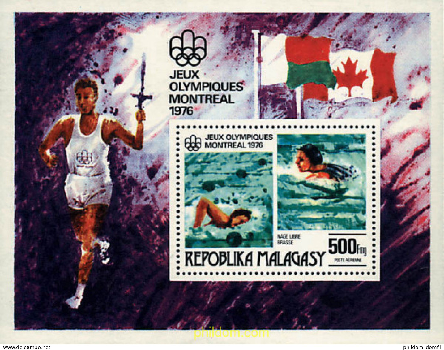 71137 MNH MADAGASCAR 1976 21 JUEGOS OLIMPICOS VERANO MONTREAL 1976 - Madagaskar (1960-...)