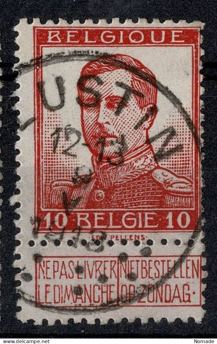 Belgique 1912 COB 118 Belle Oblitération LUSTIN - 1912 Pellens