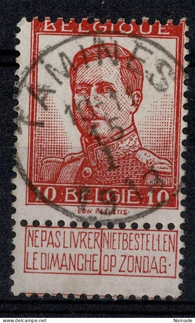 Belgique 1912 COB 118 Belle Oblitération TAMINES - 1912 Pellens