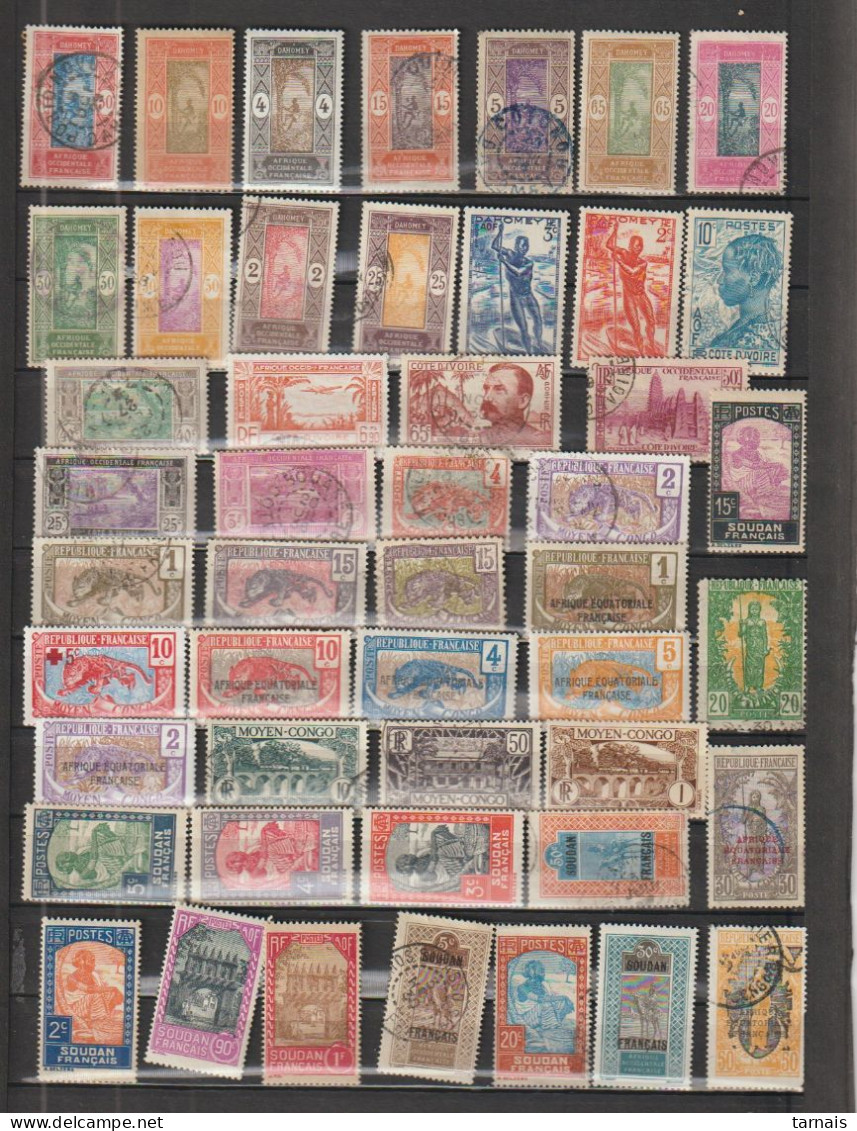 Ex Colonies Lot De 48 Timbres  (lot 1) - Sammlungen