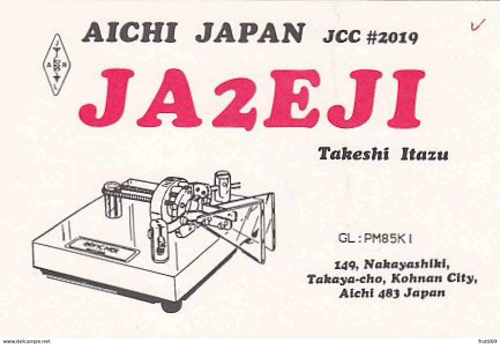 AK 210566 QSL - Japan - Aichi - Kohnan City - Radio-amateur
