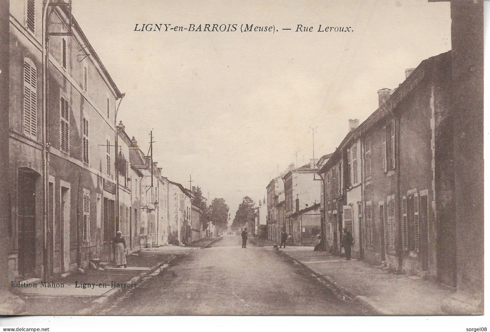 LIGNY En Barrois Rue Leroux  Non Voyagé - Ligny En Barrois