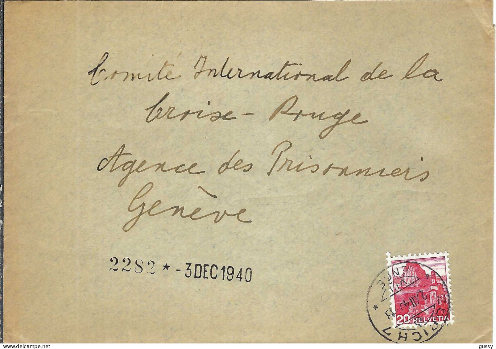 SUISSE 1940: LSC De Zürich Pour Genève - Covers & Documents