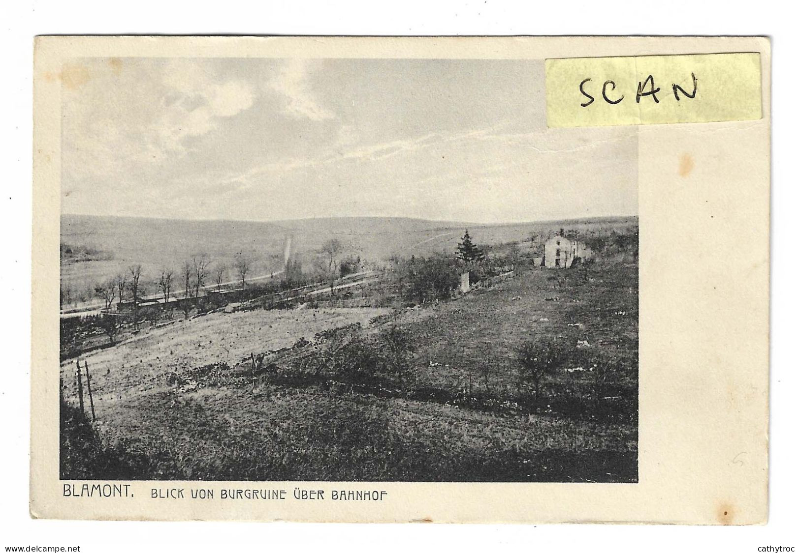 Blamont  : Blick Von Burgruine über Bahnhof - Blamont