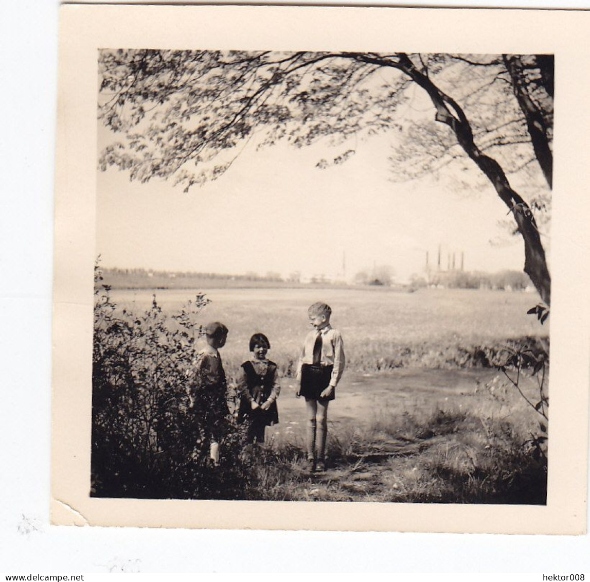 Altes Foto Vintage. Kinder Auf Einer Wiese.um 1950.. (  B11  ) - Personas Anónimos