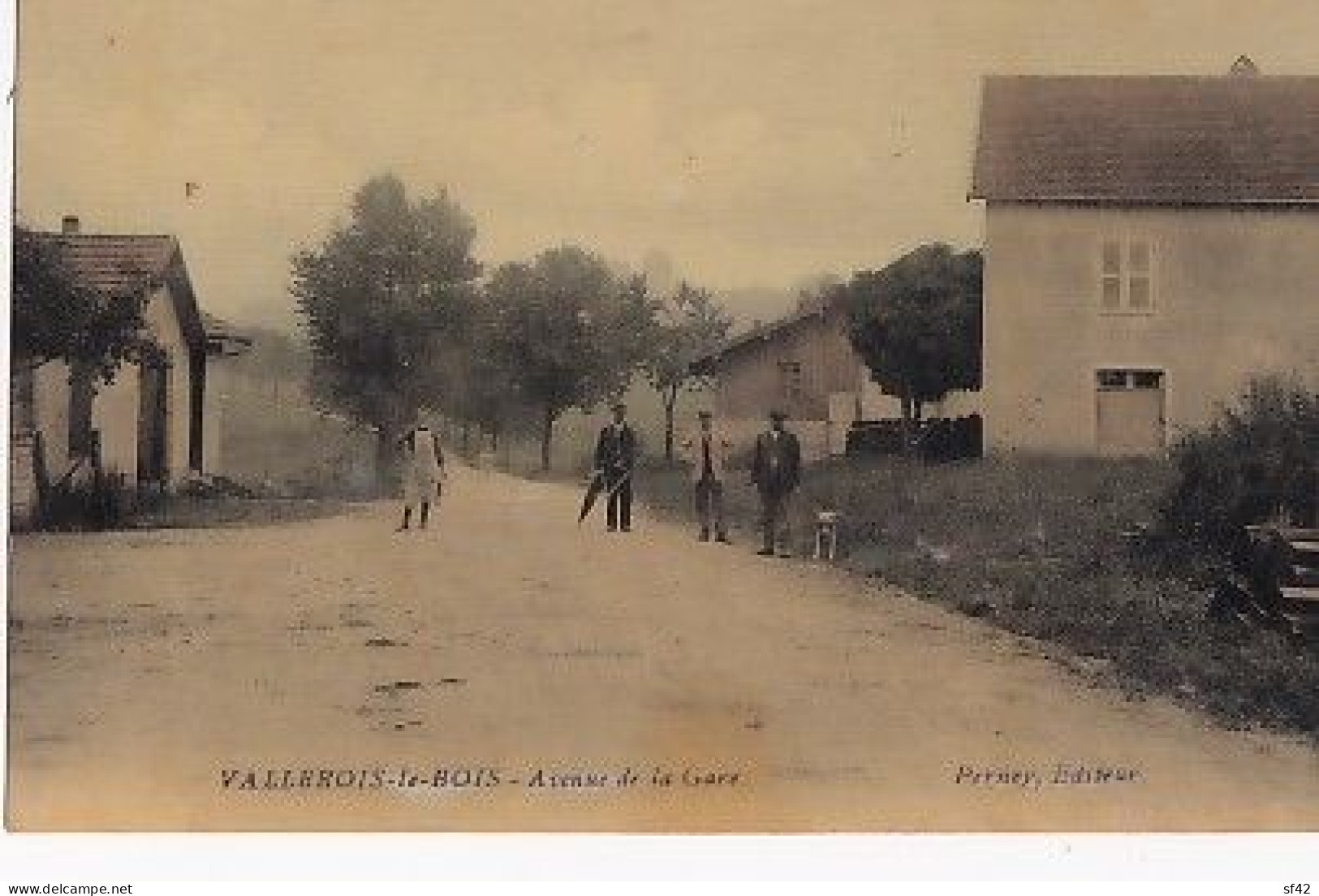 VALLEROIS LE BOIS       Avenue De La Gare           Carte Toilée - Other & Unclassified