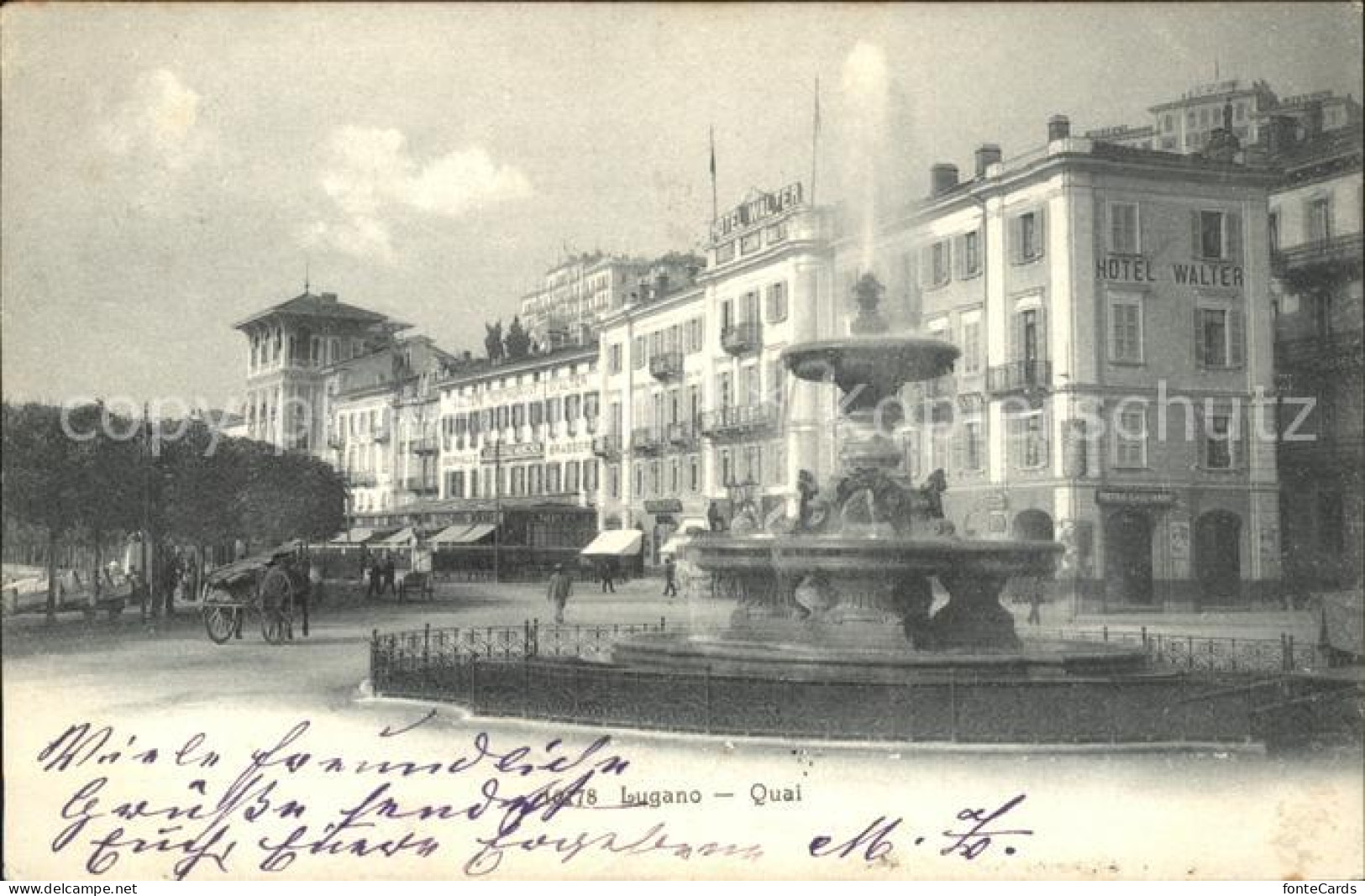 11653484 Lugano TI Quai Seepromenade Brunnen Lugano - Autres & Non Classés