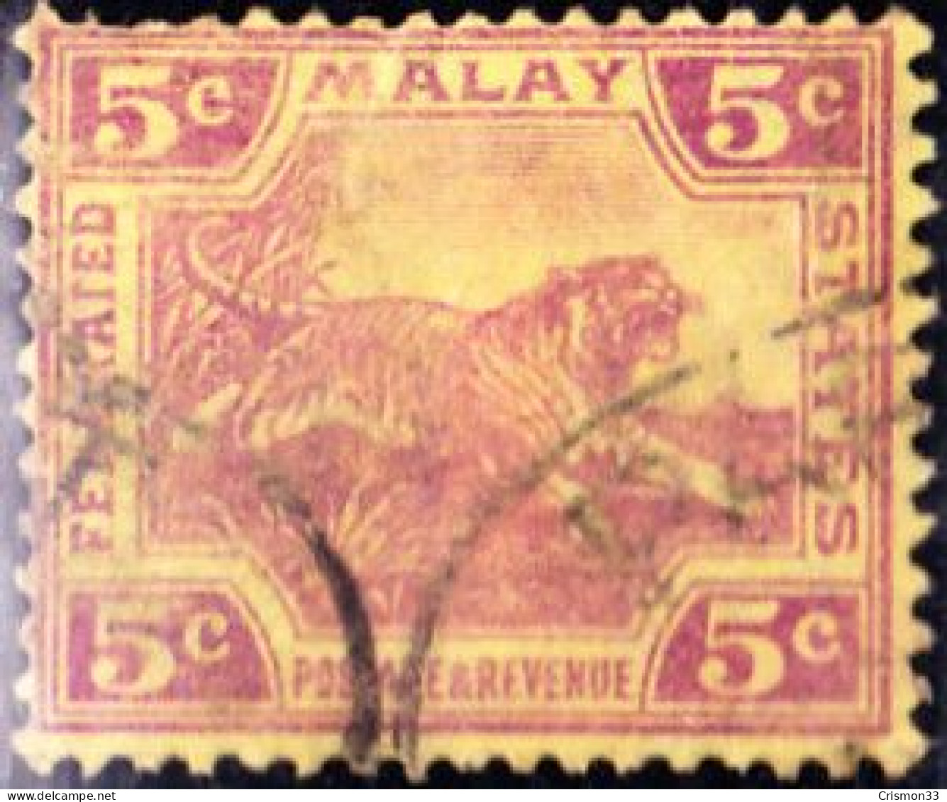 1921 - MALASIA - ESTADOS FEDERADOS - TIGRE DE SUMATRA - YVERT 59 - Autres - Asie