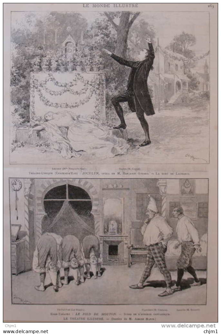 Le Théâtre Illustré - Eden.théâtre "Le Pied De Mouton"  -  Page Original - 1888 - Historical Documents