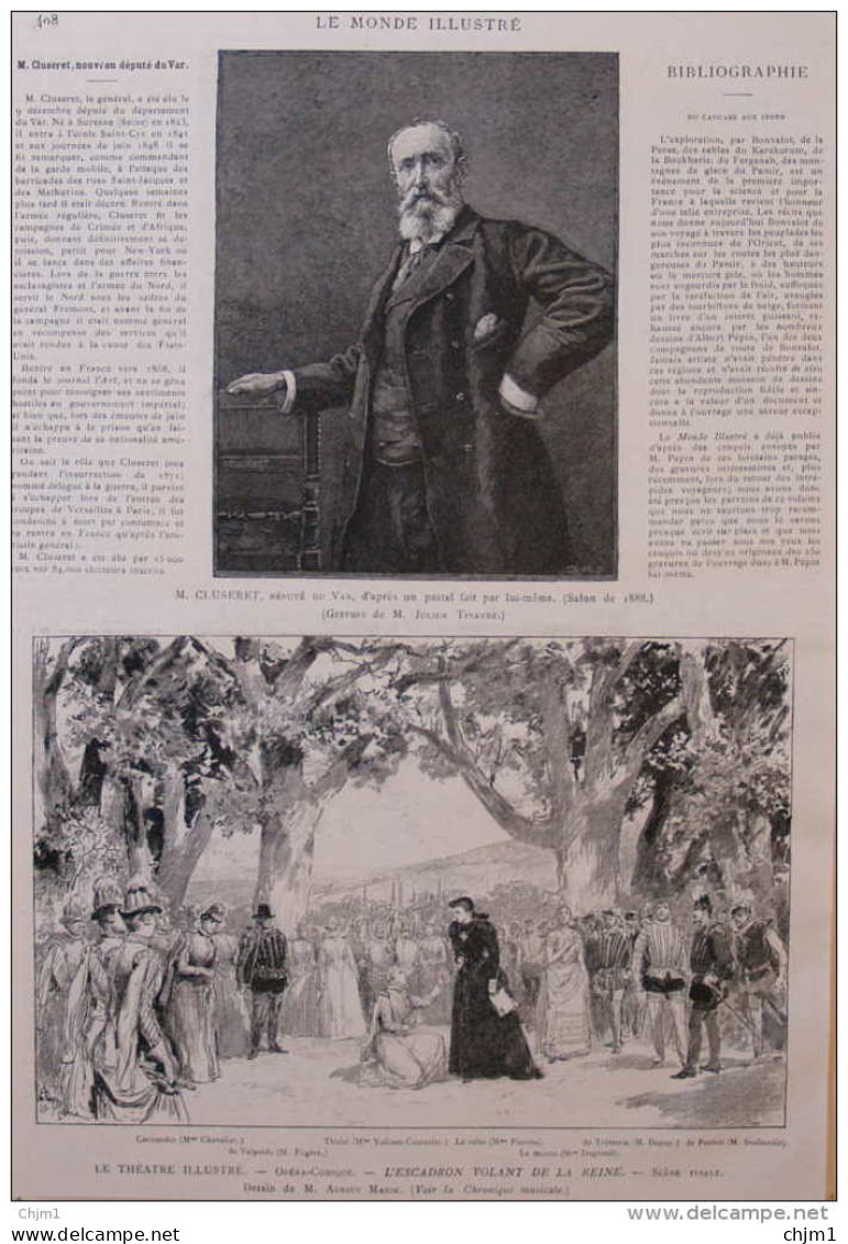 Le Théâtre Illustré - Opéra-Comique "L'Escadron Volant De La Reine"  -  Page Original - 1888 - Historical Documents