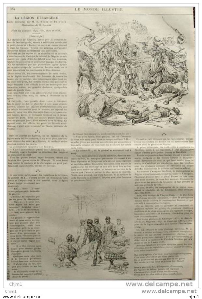 La Légion Étrangère - Récits Militaires Par M. Roger De Beauvoir - Fremdenlegion  - Page Original 1888 - 4 - Historical Documents