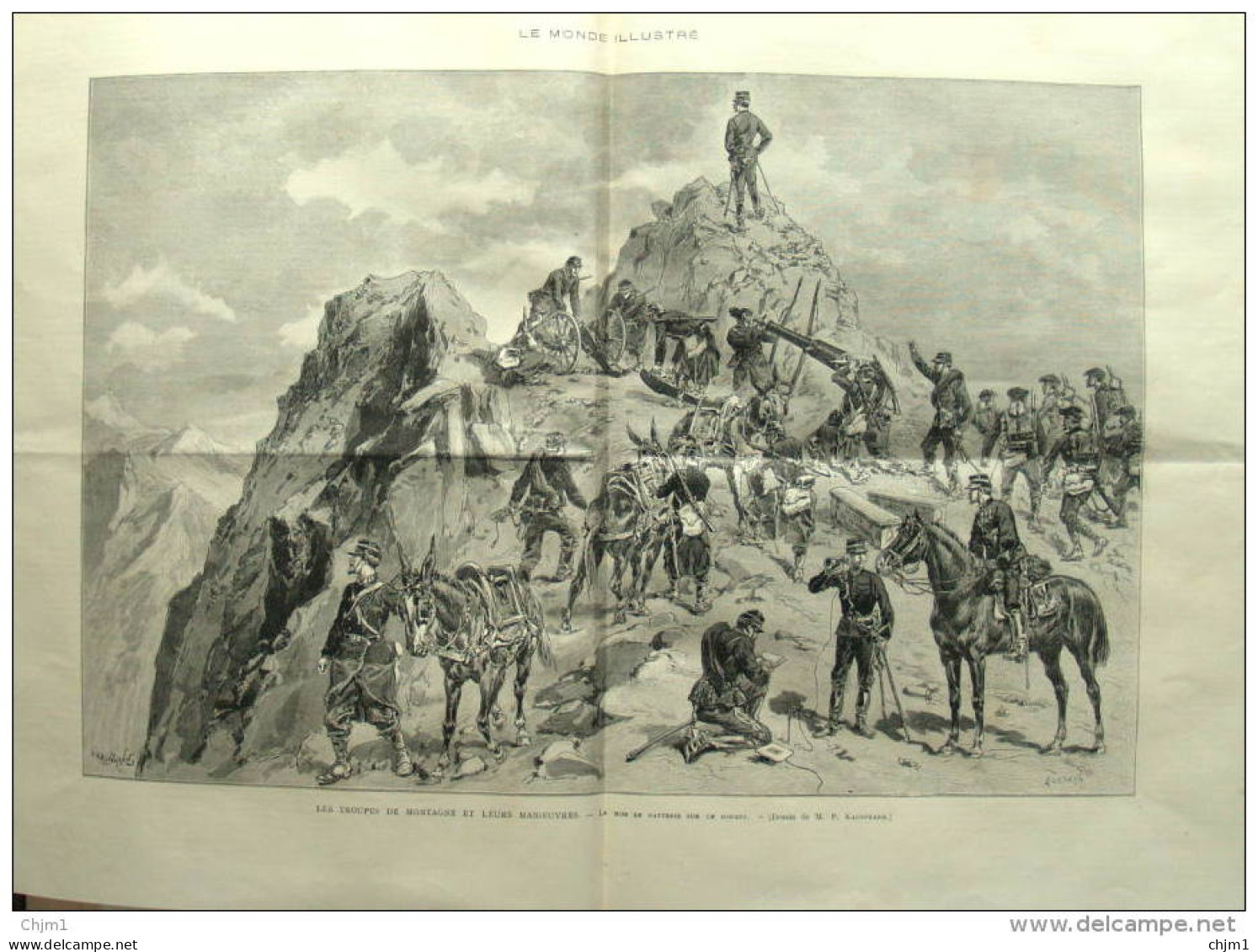 Les Troupes De Montagne Et Leurs Manoeuvres - Page Original 1888 - Historical Documents