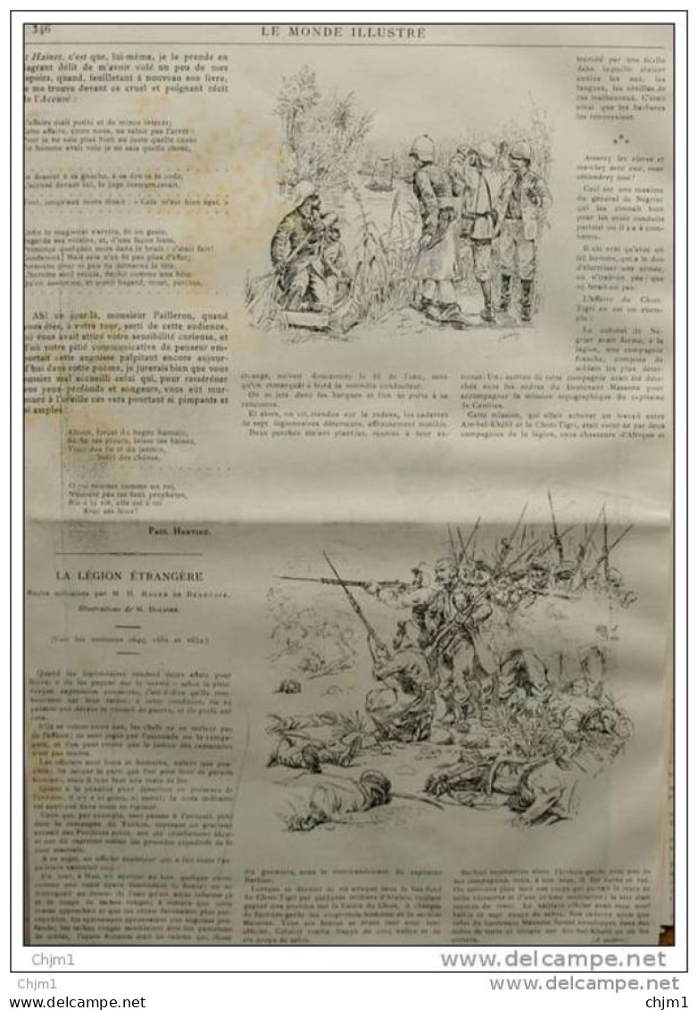 La Légion Étrangère - Récits Militaires Par M. Roger De Beauvoir - Fremdenlegion  - Page Original 1888 - 3 - Historical Documents