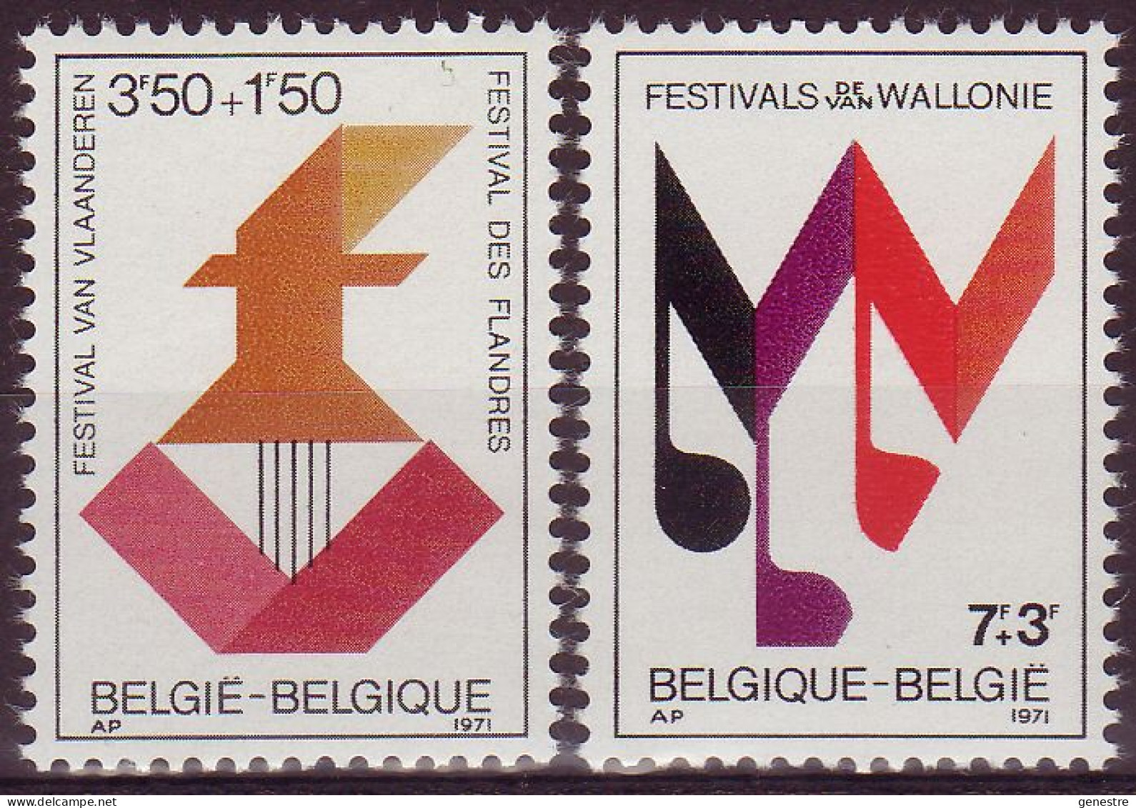 Belgique - 1971 - COB 1599 à 1600 ** (MNH) - Ungebraucht