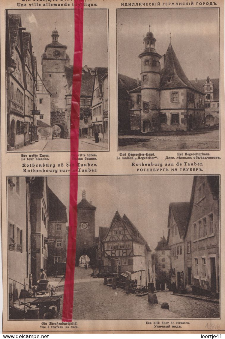 Oorlog Guerre 14/18 - Rothenburg Rothenbourg - Orig. Knipsel Coupure Tijdschrift Magazine - 1918 - Non Classés