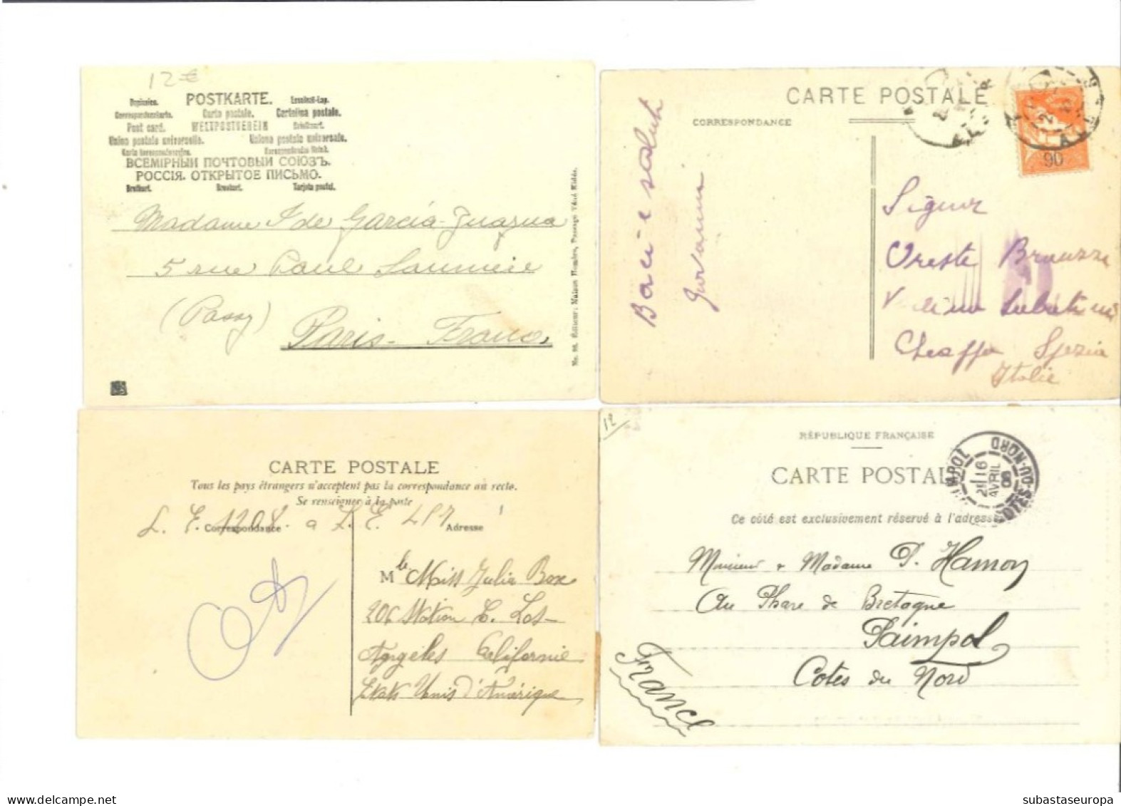 Lot de 24 cartes postales d'époque coloniale. Entre les années 1904 et 1939. Très jolies.