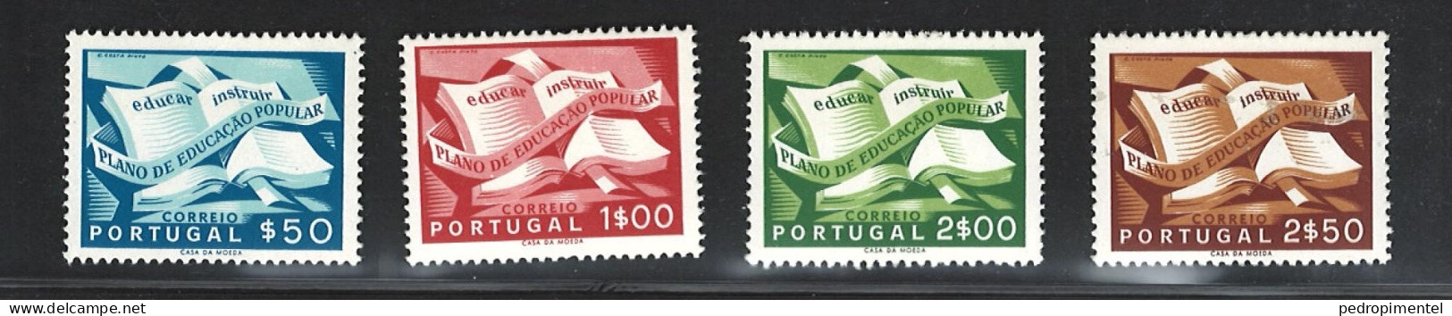 Portugal Stamps 1954 "Popular Education Plan" Condition MNH #796-799 - Nuovi