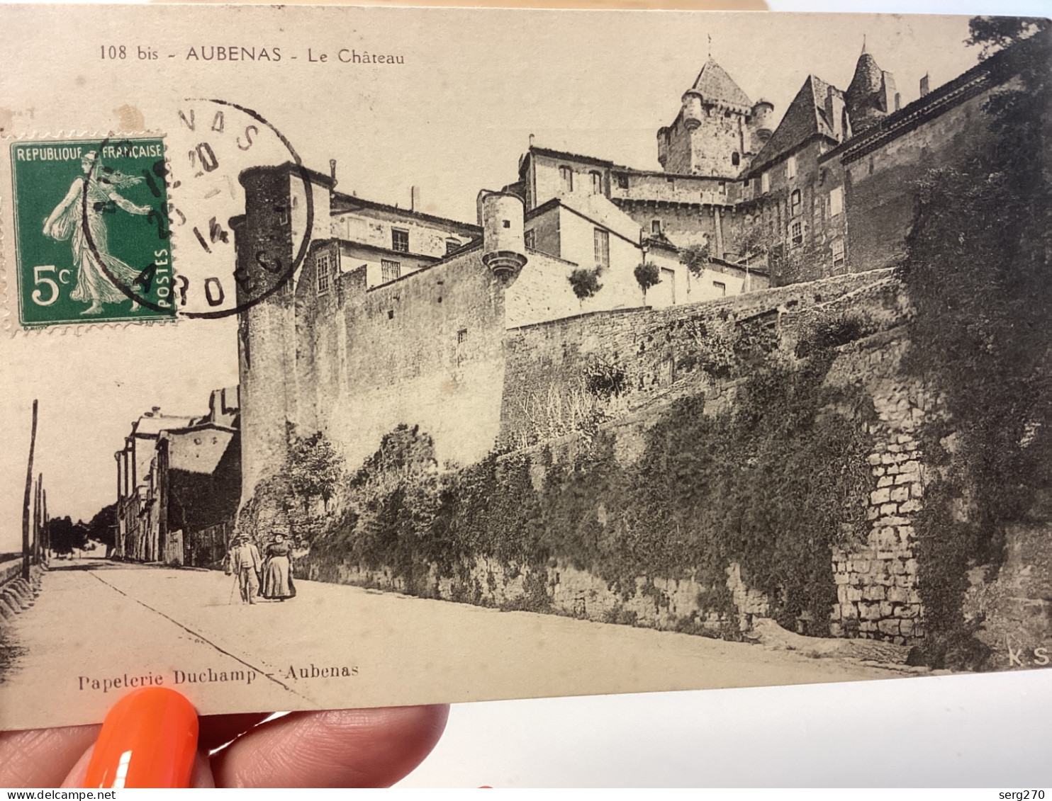 CPA AK AUBENAS - Chateau D'AUBENAS 108 Bis Carte, Animée1914 Papelerie Duchamp - Aubenas