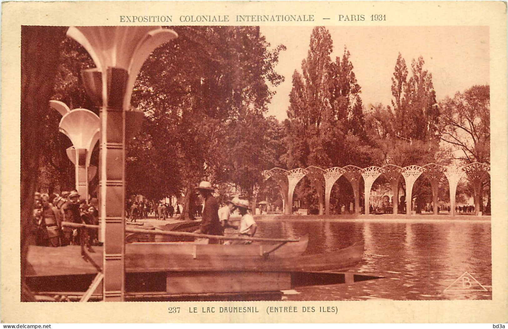 75 - EXPOSITION COLONIALE INTERNATIONALE - PARIS 1931 - LE LAC DAUMESNIL (ENTREE DES ILES) - Braun & Cie Imp. - 237 - Tentoonstellingen