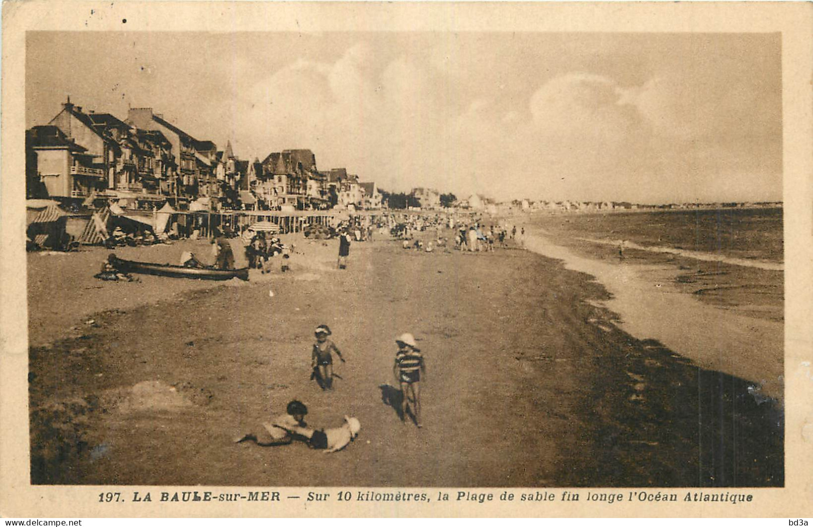 44 - LA BAULE-SUR-MER - SUR 10 KM LA PLAGE DE SABLE FIN LONGE L'ATLANTIQUE - J. Nozais édit. 197 - La Baule-Escoublac