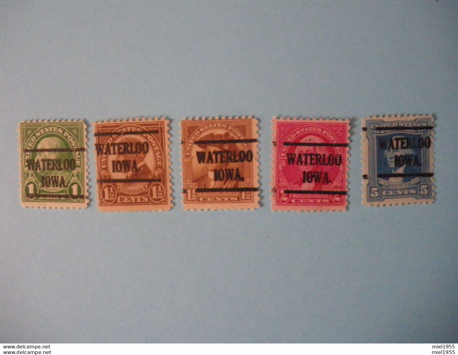 USA Lot De 5 Timbres WATERLOO IOWA - Precancels