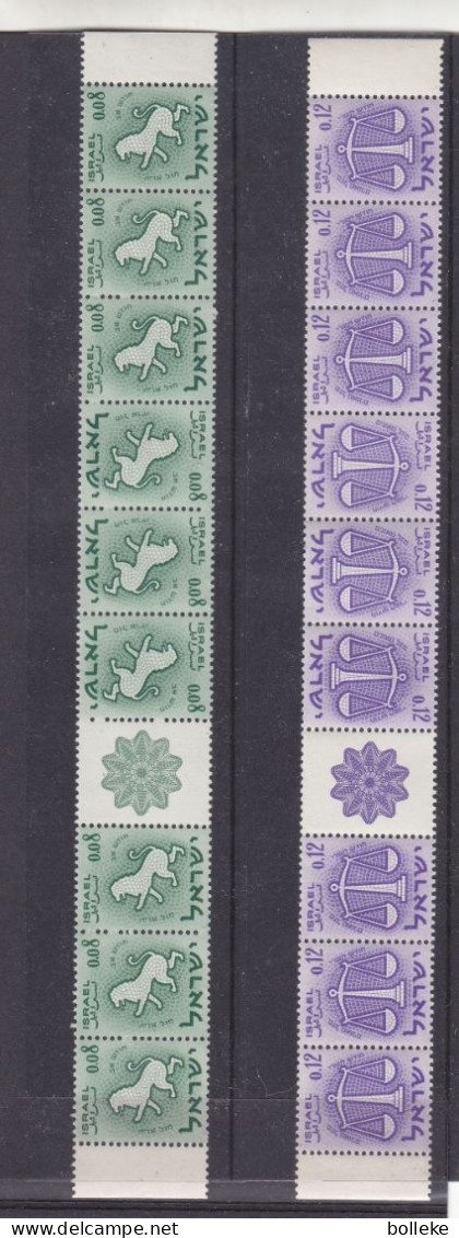 Israël - Yvert 190 A / 92 A + 190 B / 92 B ** - Tête Bêche Avec Pont - Signes Zodiaque - - Unused Stamps (without Tabs)