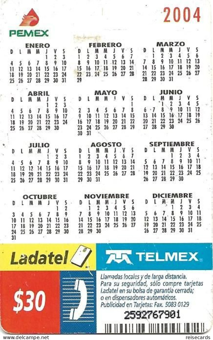 Mexico: Telmex/lLadatel - 2003 Pemex. Calendar - México