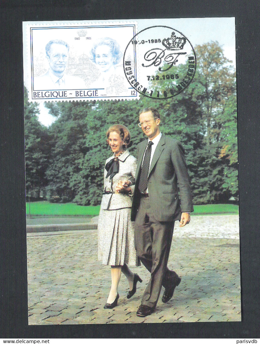 KONING BOUDEWIJN - KONINGIN FABIOLA  - MK/MC - POSTSTEMPEL MOESKROEN  (1022 C ) - 1981-1990