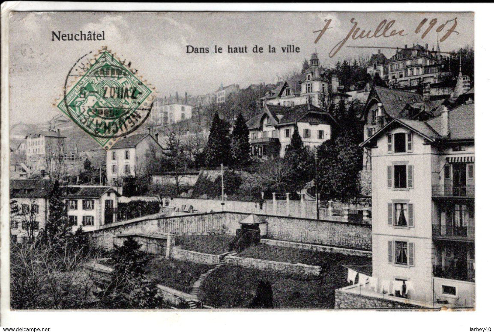 Neuchatel Dans Le Haut De La Ville - Cartes Postale Ancienne - Neuchâtel