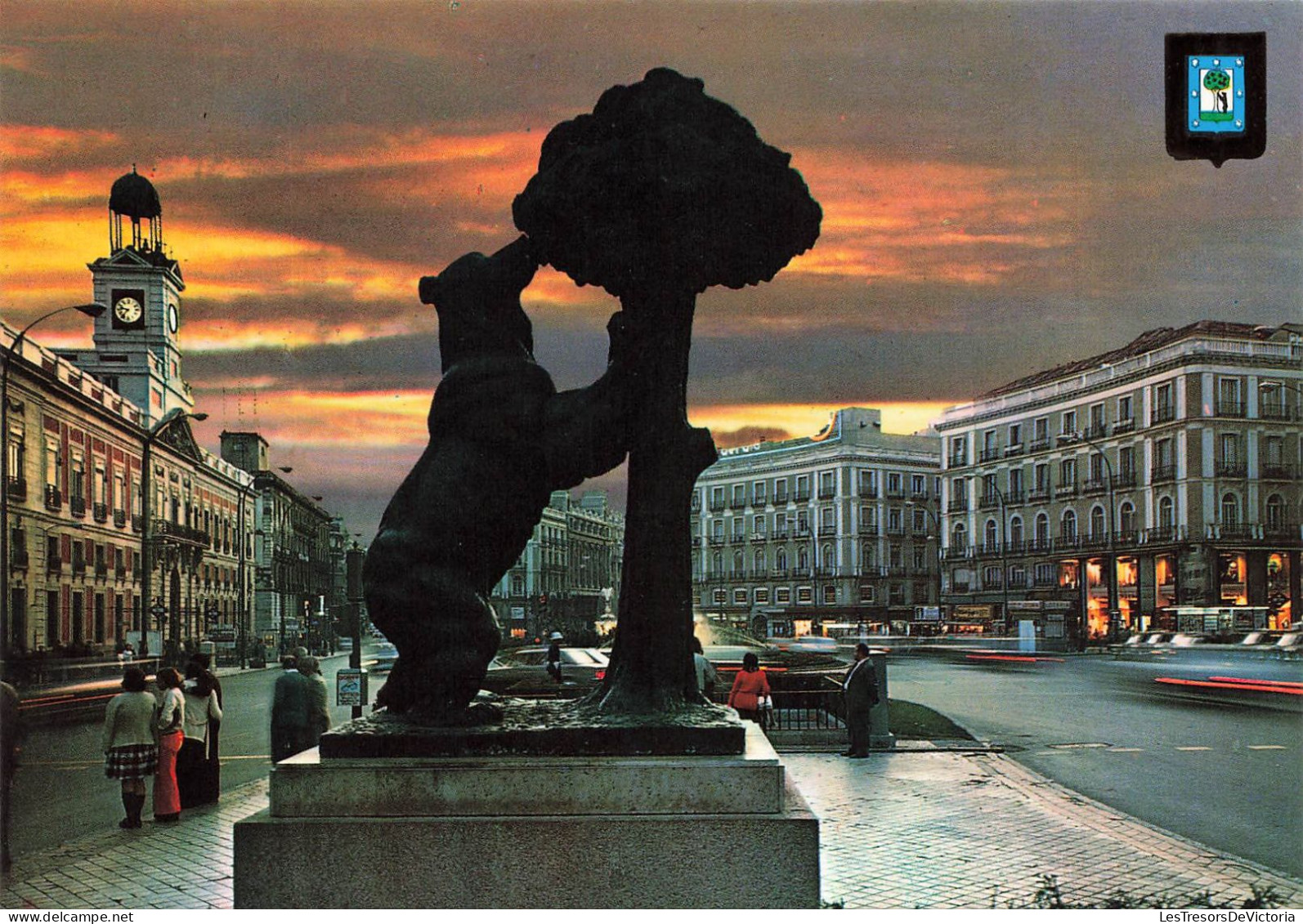 ESPAGNE - Madrid - Puertal Del Sol - Détail - Statues - Animé - Vue Générale - Carte Postale - Madrid