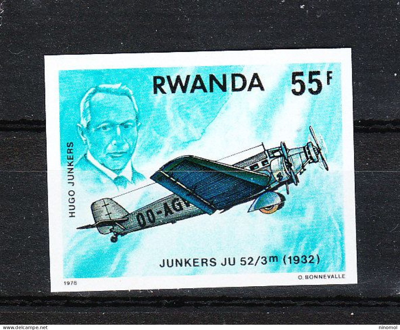 Rwanda  -  1978.  Storia Del Volo.History Of Flight. Aereo Junkers Del '32.  MNH Imperf. - Aviones