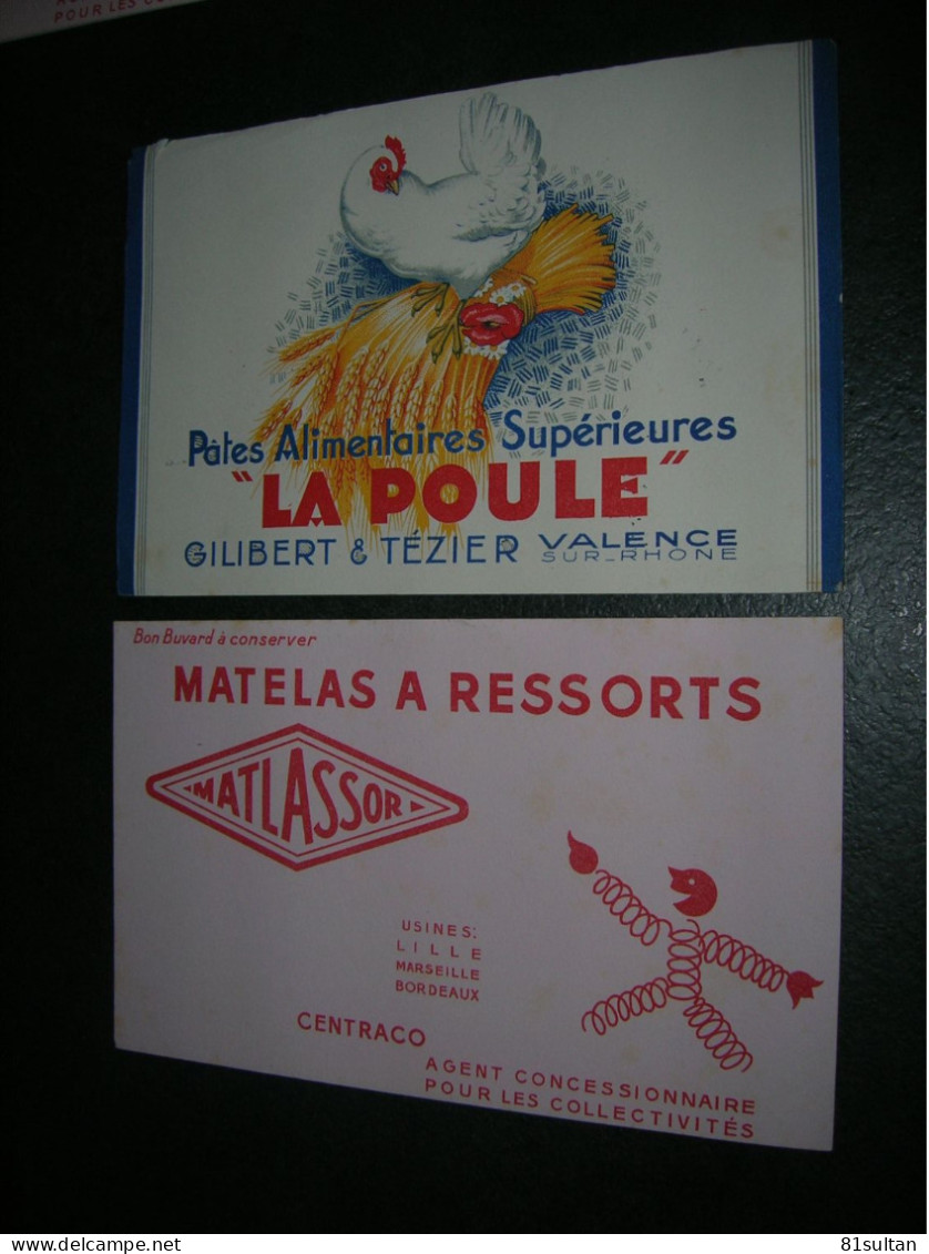 2 Buvard Matelas A Ressorts Matlassor Et Pates La Poule A Valence Sur Rhone - Other & Unclassified