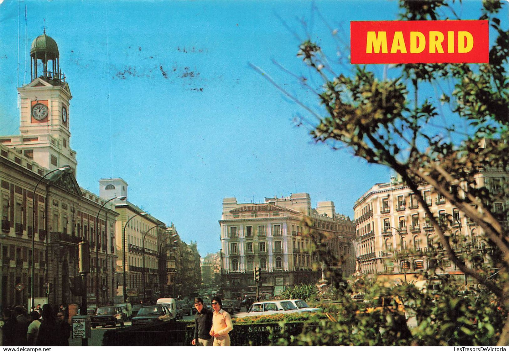 ESPAGNE - Madrid - Puerta Del Sol - Vue Générale - Animé - Voitures - Carte Postale - Madrid