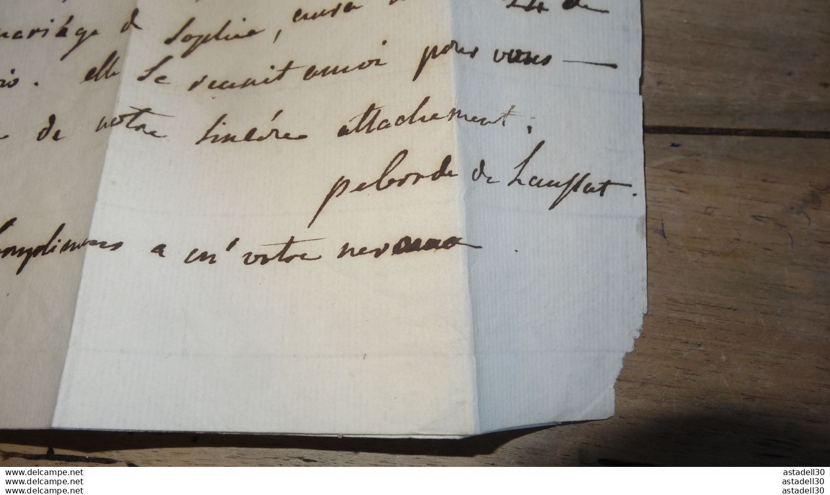 Lettre Signée Par PEBODE DE LASSART A Pau En 1813, Cachet Cire  ......... AD ....... CL4-5 - Sonstige & Ohne Zuordnung