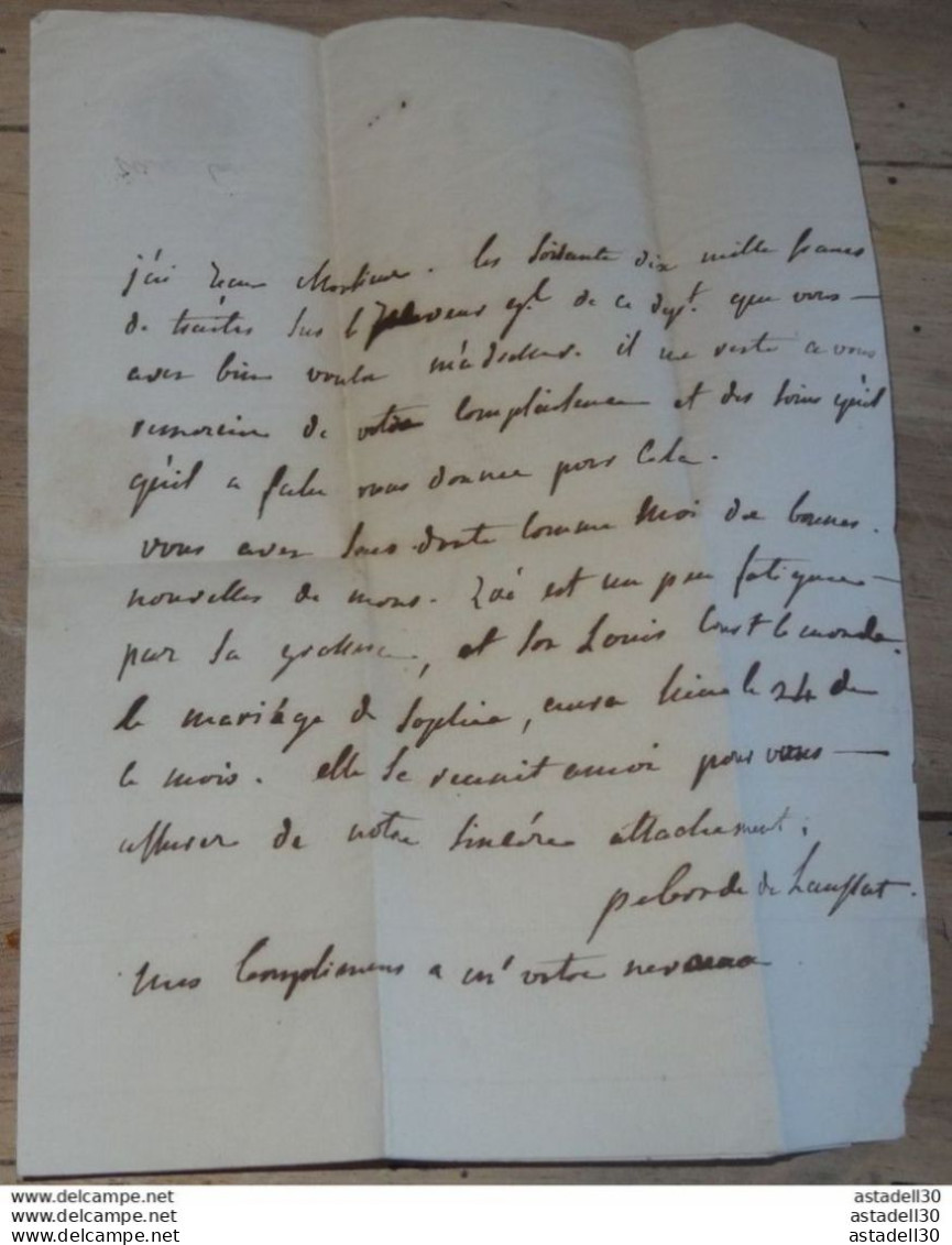 Lettre Signée Par PEBODE DE LASSART A Pau En 1813, Cachet Cire  ......... AD ....... CL4-5 - Otros & Sin Clasificación