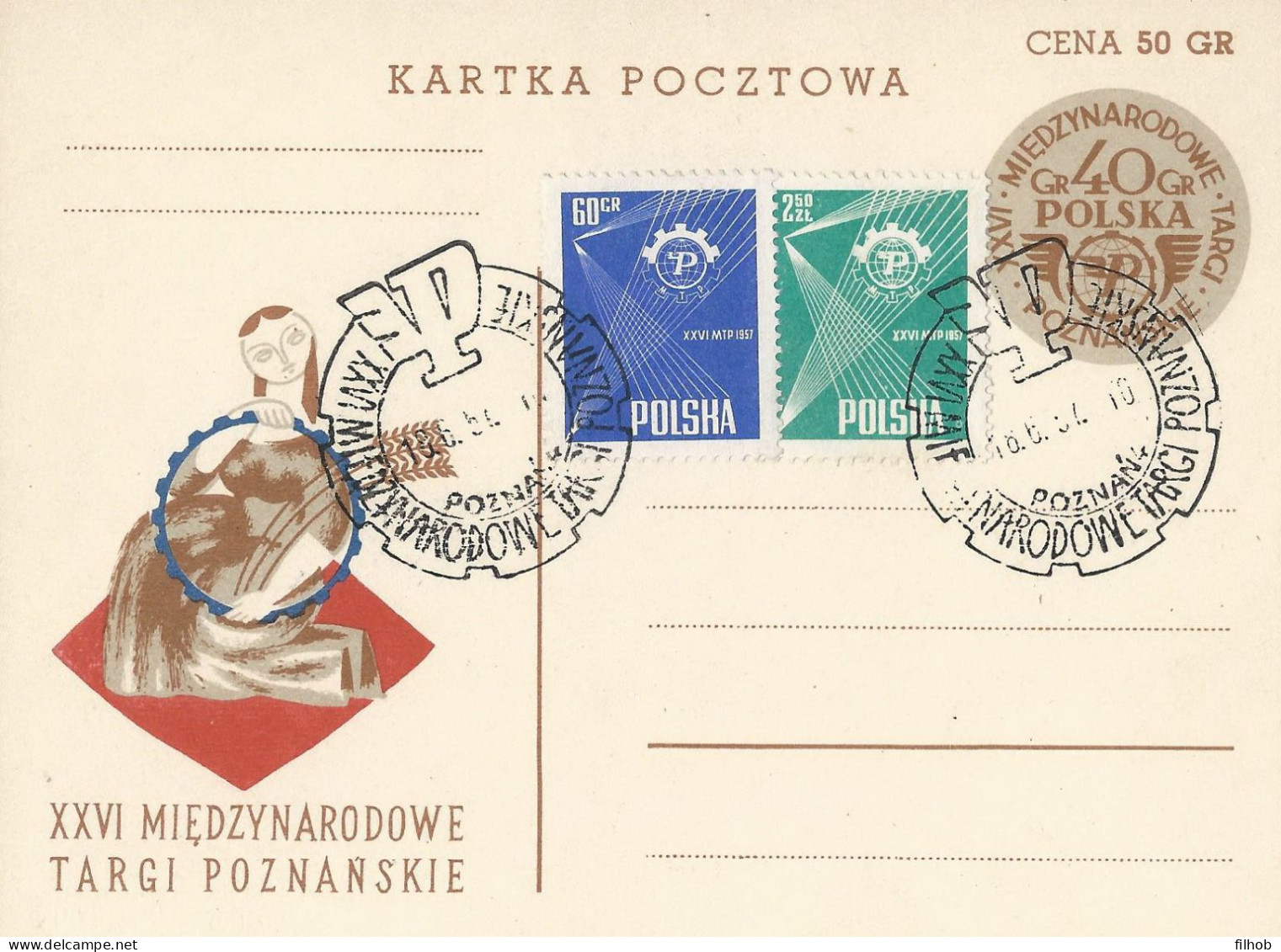 Poland Postmark D57.06.18 POZNAN: Trade Fair (analogous) - Entiers Postaux