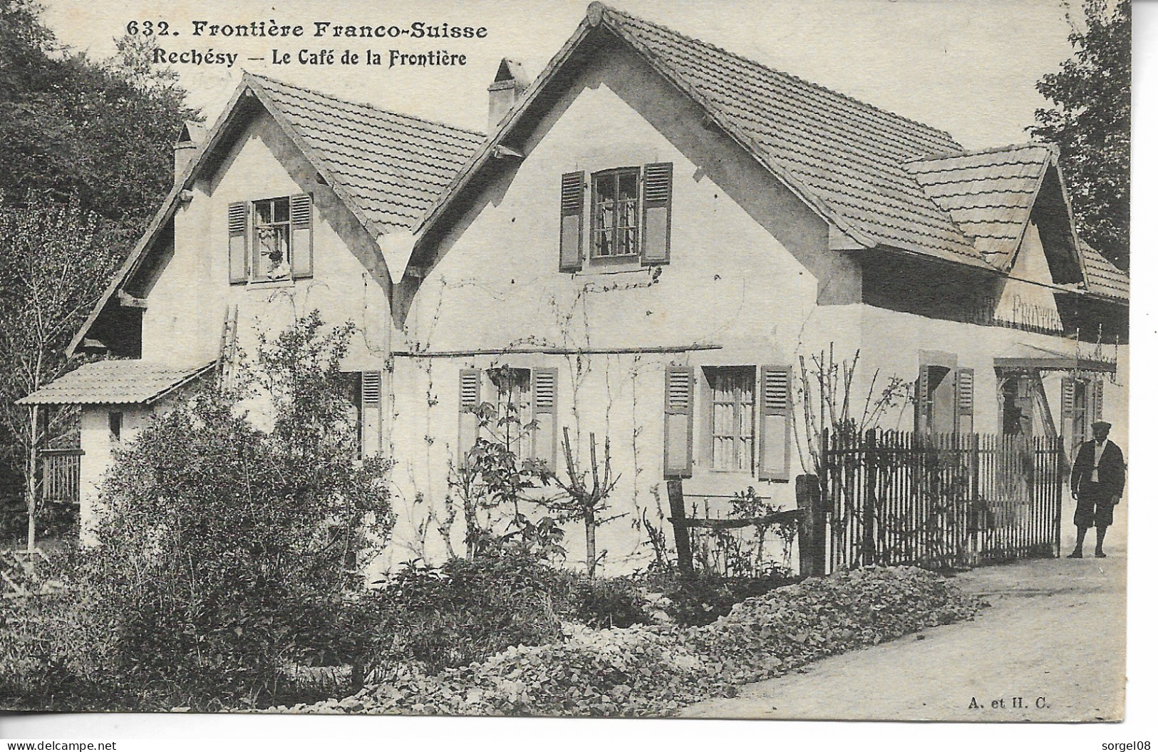 RECHESY Le Café De La Frontière Frontière Franco-suisse - Andere & Zonder Classificatie