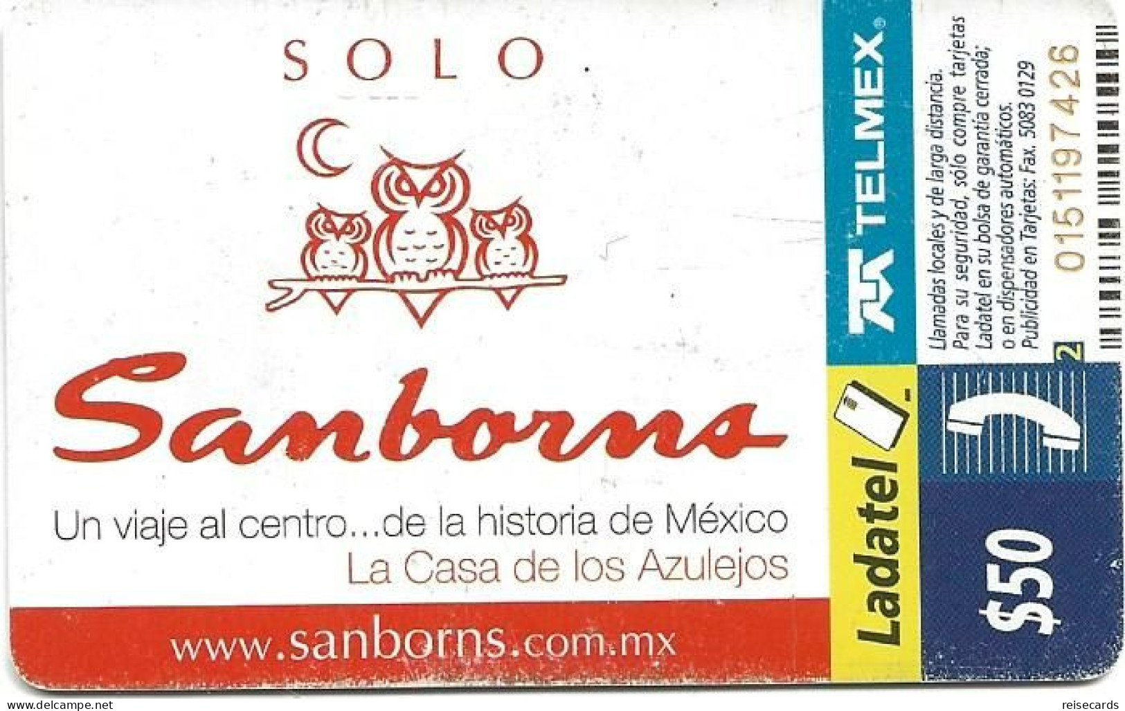 Mexico: Telmex/lLadatel - 2002 Sanborns - Mexique