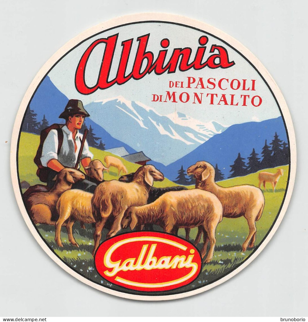 00115 "ALBINIA DEI PASCOLI DI MOTALTO - GALBANI"  ETICH. ORIG ANIMATA - Cheese