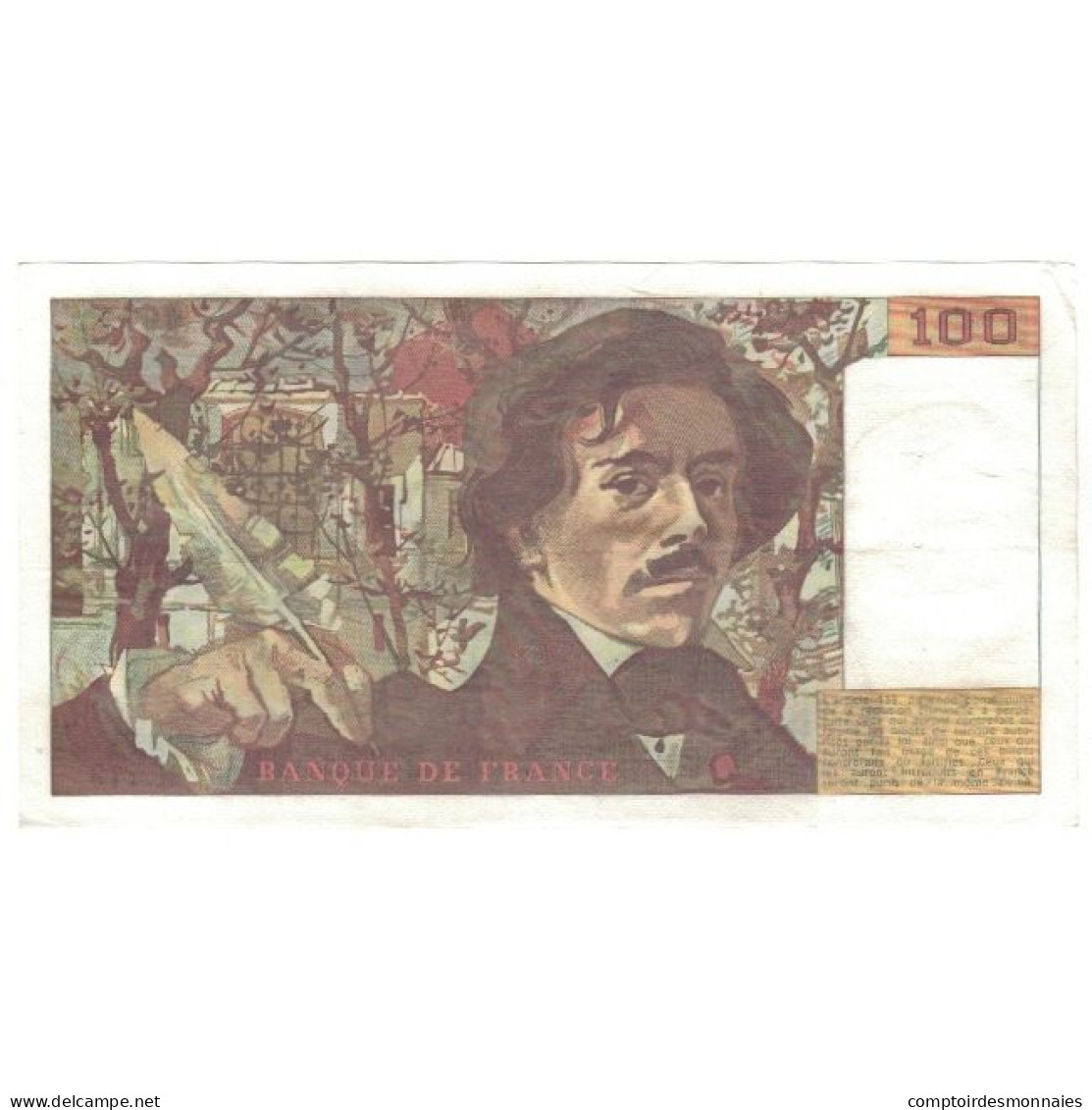 France, 100 Francs, Delacroix, 1987, H.119, TB+, Fayette:69.11, KM:154c - 100 F 1978-1995 ''Delacroix''
