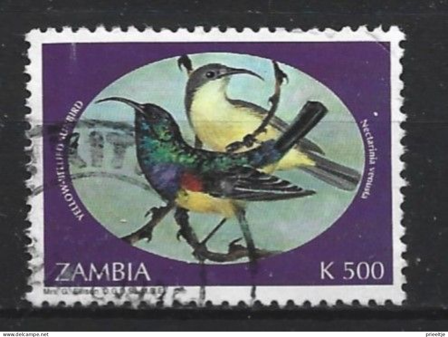 Zambia 1990 Bird Overprint Y.T. 491 (0) - Zambie (1965-...)