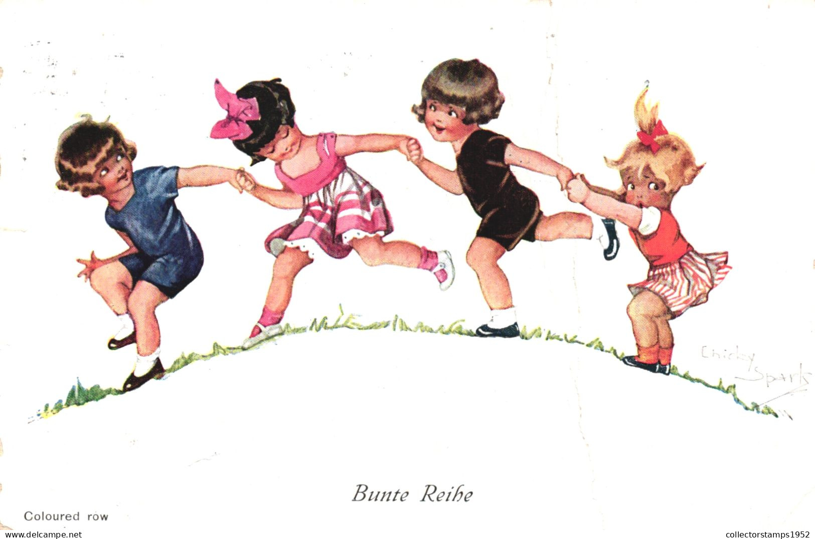 ILLUSTRATION, CHILDREN DANCING, GIRLS, SWITZERLAND, POSTCARD - Non Classés