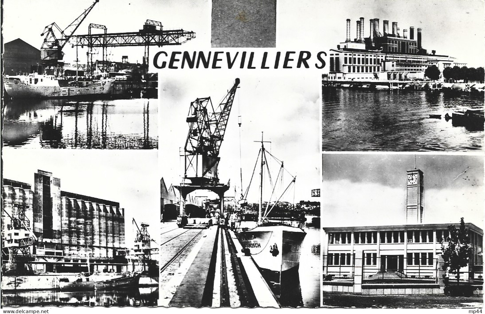 16  ---  92  GENNEVILLIERS  La Centrale Electrique Et Le Port De Paris - Gennevilliers